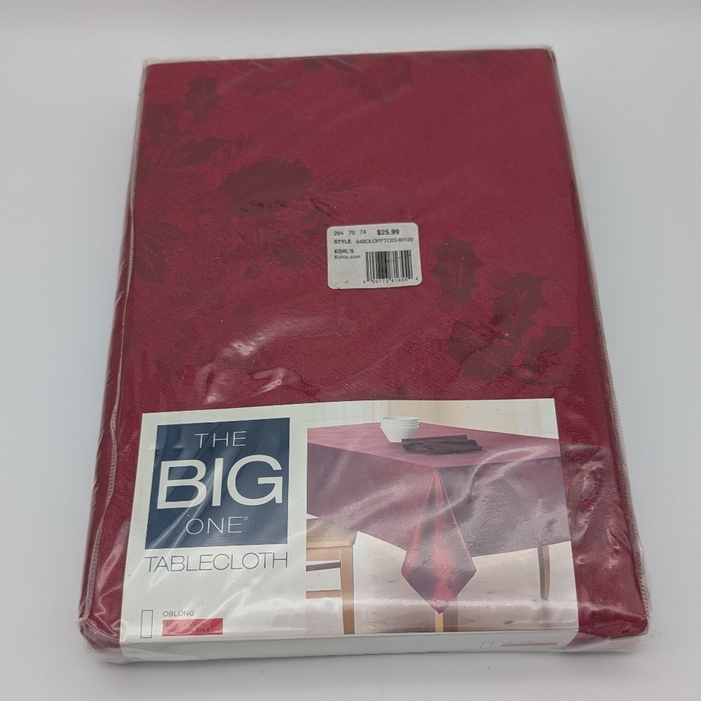 🦋BOGO The Big One Crimson Oblong Tablecloth